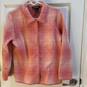 Denim & Company Apricot Snap Jacket Size  M